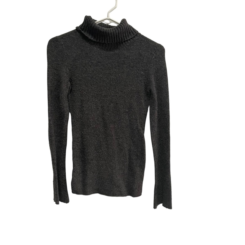 Next Era Women Small‎ Dark Gray Ribbed Turtleneck Long Sleeve Sweater Top